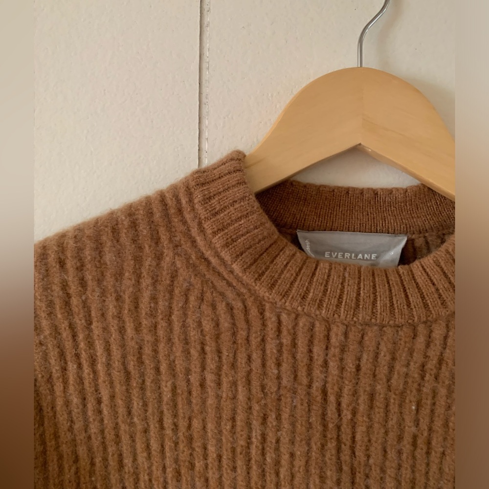 EVERLANE 100% Wool Brown Ribbed Women's Sweater